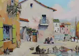 Villefranche by Cecil Rochfort D'Oyly-John, oil on canvas, sold Dec 2022