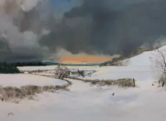 The Intruder by Kenneth Bone, oil on canvas, sold Dec 2022