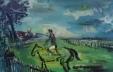 Horse at Haydock Parkoil on boardsigned and titled by James Lawrence Isherwood, oil on board, sold Dec 2022