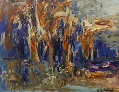 Epping Forest by James Lawrence Isherwood, oil on board, sold Dec 2022