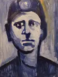 Miner Wigan by James Lawrence Isherwood, oil on board, sold Dec 2022