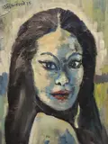 The Tahitian by James Lawrence Isherwood, oil on board, sold Dec 2022