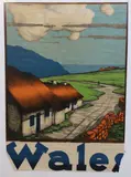 Wales by Pieter Irwin Brown, 1932, lithograph, sold Dec 2022
