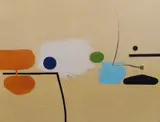 Composite Image: Orange and Pink by Victor Pasmore, screenprint, sold Dec 2022