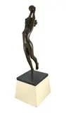 Girl with a beach ball by Sydney Harpley, bronze, sold Dec 2022