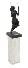 Girl on a Swing by Sydney Harpley, 1986, bronze, sold Dec 2022