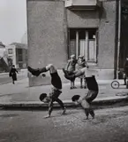 Les Frères, 1934 gelatin silver print on photo paper printed later by Robert Doisneau, print, sold Dec 2022