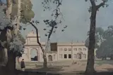 The Palace of the Seven Ah by Bertram Nicholls, watercolour on paper, sold Dec 2022