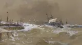 Towing in distress by Thomas Bush Hardy, watercolour, offered Dec 2022