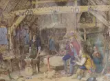 The Halt on the Way, the Story of the Battle by Joseph Lionel Williams, watercolour, offered Dec 2022