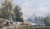 Bolton AbbeywatercolourChris Beetles label verso13 by David Cox, watercolour, sold Dec 2022