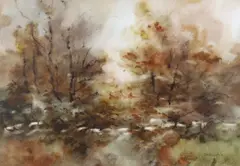 Autumn by Phyllis del Vecchio, watercolour, sold Dec 2022