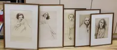 Portraits of Vera Zorina by Frank Martin, pencil and numbered, sold Dec 2022