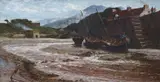 Estuary at low tide by Edwin Ellis, oil on canvas, sold Dec 2022