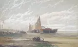 Low Water near Hove by Edwina Lara, oil on canvas, sold Dec 2022