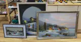 Winter landscapes by Silvano Gambo, oil, sold Dec 2022