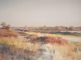 Nottingham landscape by Frank Saltfleet, watercolour, sold Dec 2022