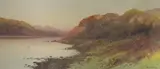 Loch scene by Francis Gordon Fraser, watercolour, offered Nov 2022
