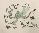 Life Under Water by Quentin Blake, lithograph, sold Nov 2022