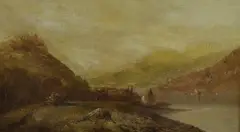The River at Conway by James Baker Pyne, oil on canvas, sold Nov 2022