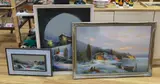 Winter landscapes by Silvano Gambo, oil, offered Nov 2022