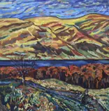 Highland Autumn II by Jim McCluskey, oil on canvas, sold Nov 2022