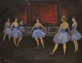 Ballerinas by Otto Olsen, oil on canvas, sold Nov 2022