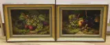 Still life of fruit and nuts by William Hardy Smith, 1877, oil, sold Nov 2022