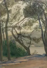 Cap Ferrat by Robert Anning Bell, watercolour, sold Nov 2022