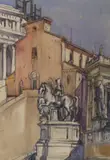 The Capitoline Hill by Harry Morley, pencil and watercolour, sold Nov 2022