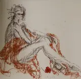 Coloured chalk on paper by Tom Merrifield, drawing, sold Nov 2022