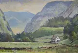 Blencathra from Thirlmere by Charles Brooker, oil on board, sold Nov 2022