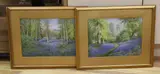 Bluebell Woods by Albert Henry Findley, watercolor, sold Nov 2022