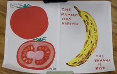 If you don't like tomatoes' and 'The moment has arrived by David Shrigley, print (other), sold Nov 2022