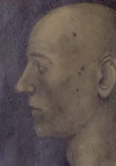 Head 1995 by John Kirby, pencil on paper, sold Oct 2022