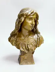 “Susse Freres” stamp, 26cm by Paul Eugène Mengin, bronze, sold Oct 2022