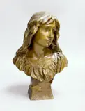 “Susse Freres” stamp, 26cm by Paul Eugène Mengin, bronze, sold Oct 2022