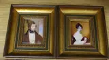Miniature portraits of a lady and gentleman, one signed and dated 1835, 11 x 9cm Ivory submission references: ZSECP9R1 & 9N4UYA9H by Charles Richard Bone, 1835, watercolor, sold Oct 2022