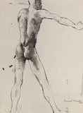 Study of Omu 1953 by Donald Friend, ink and wash, sold Oct 2022