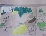 Visit with Winston Churchill by Sarah Churchill, lithograph, sold Oct 2022