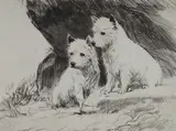 Drypoint etching by George W. Soper, etching, sold Oct 2022