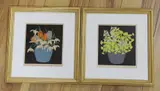 Primroses and Snowdrops by Hall Thorpe, pencil, sold Oct 2022