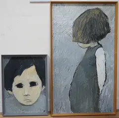 Girl by Marion Patrick, oil on board, sold Oct 2022