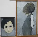 Girl by Marion Patrick, oil on board, sold Oct 2022