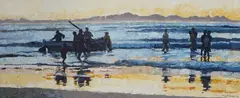 Dawn greets the Eager II by Hazel Soan, oil on board, sold Oct 2022