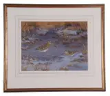 Snipe and Jack Snipe by Richard Robjent, watercolour, sold Apr 2023