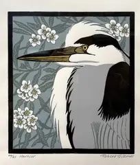 Harnser by Robert Gillmor, linocut, sold Apr 2023