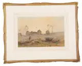 A shepherd attending to his flock by James Herbert Snell, watercolour, offered Mar 2023