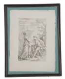 Apollo and the Cumaen Sibyl by Salvator Rosa, etching, sold Mar 2023