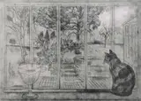 Welcome Home by Richard Bawden Rws Neac, etching, sold Mar 2023